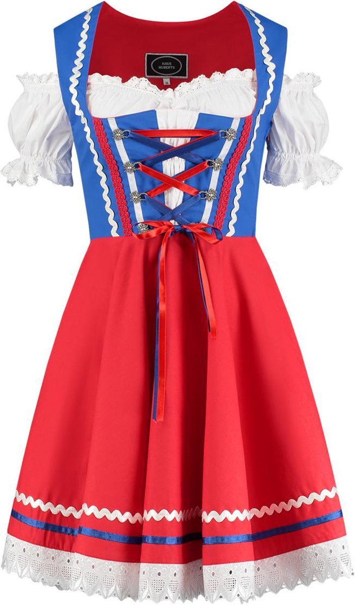 Dirndl Rood-Wit-Blauw 2-delig | Maat 44
